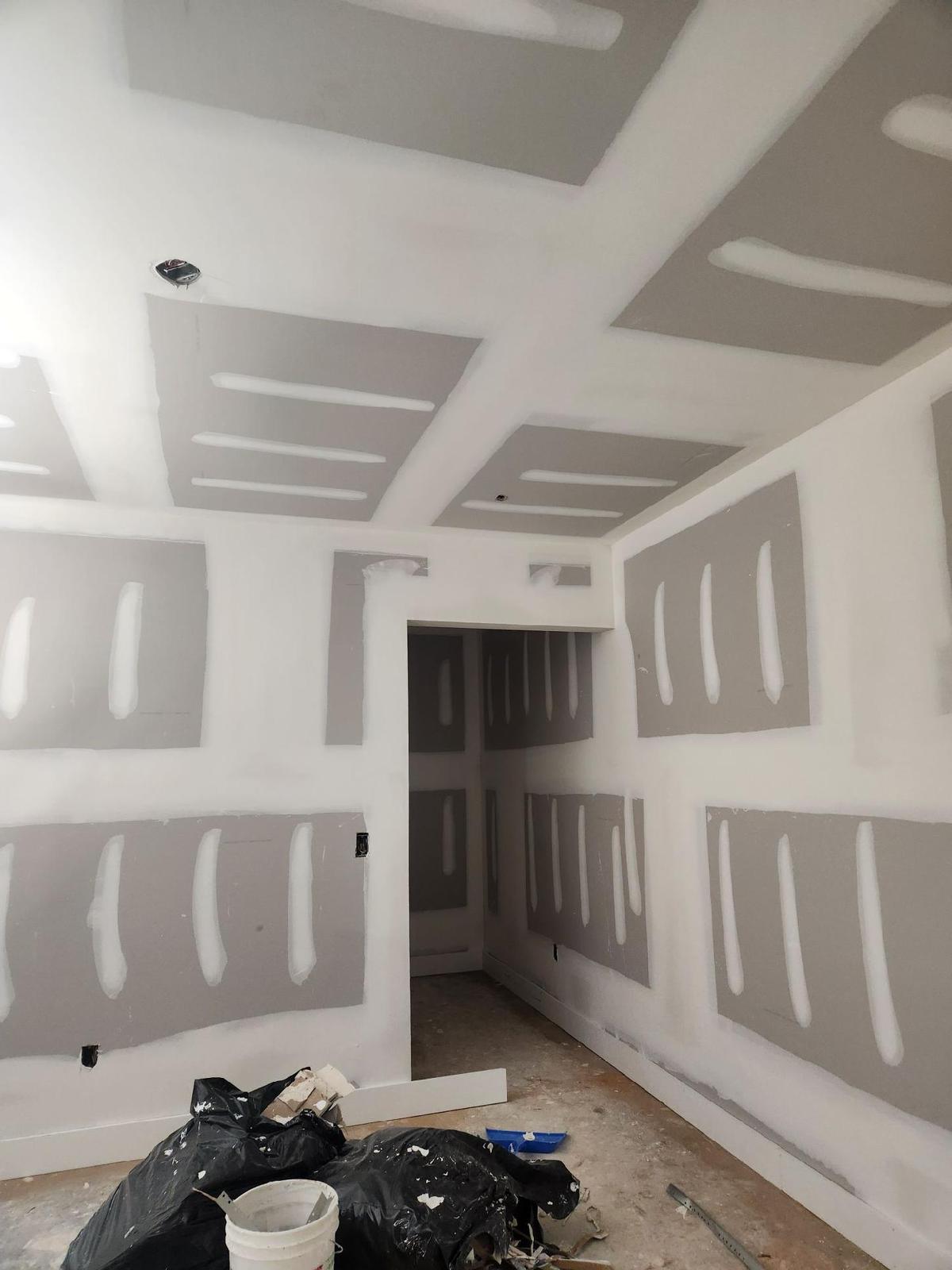 New drywall taped and mudded by G&G Professional Painting in an Atlanta-area home